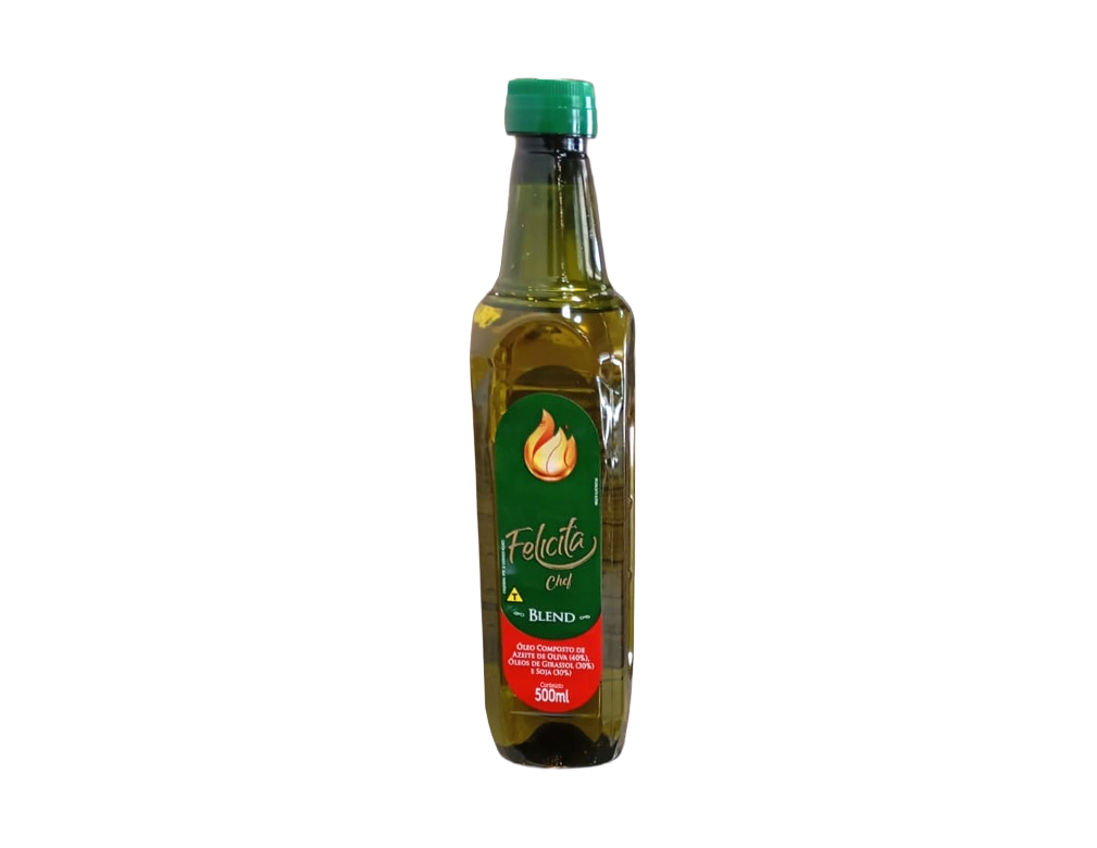 AZEITE COMPOSTO 40% OLIVA 30% GIRASSOL E 30% SOJA FELICITÁ PET 500 ML (CX 12 UN)